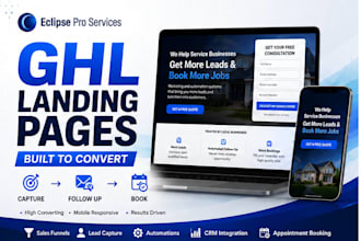 build a gohighlevel landing page and sales funnel