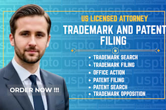 be your US trademark attorney registration, and patent filling