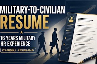 write and optimize your military to civilian resume