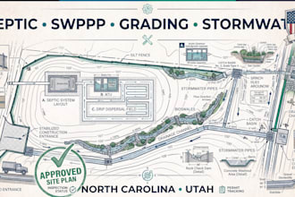 septic system design swppp and site grading  stormwater plan north carolina utah