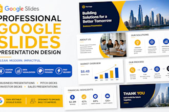 design professional google slides presentations for business and pitch decks