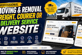do moving and removal, freight transport, courier or delivery service website
