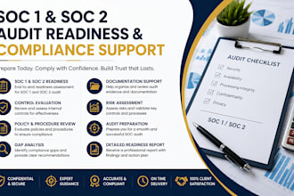 prepare soc 1 and soc 2 audit report, CPA audit report and audit readiness