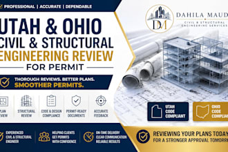 do utah and ohio civil and structural engineer review for permit
