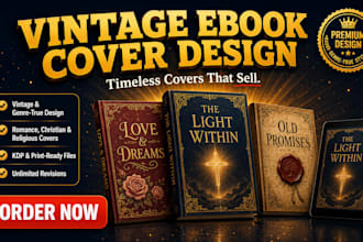vintage ebook cover design romance christian religious book cover vintage design