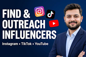 find and outreach instagram tiktok youtube influencers