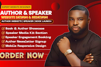 design a professional speaker and author personal brand website