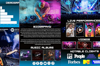 do artist epk design musician media kit one pager electronic dj press kit design