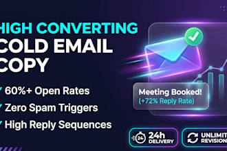 write high converting cold email sequences and b2b sales outreach