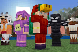 build custom minecraft skin, 3d, pvp, hd, anime role play and character