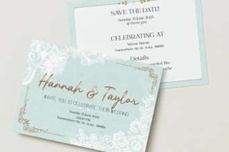 make double sided wedding card