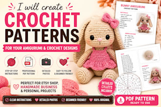 create a detailed crochet pattern for your amigurumi or crochet design