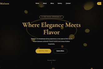design a modern restaurant website with reservation