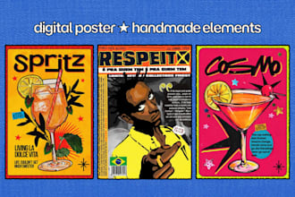 custom digital collage poster