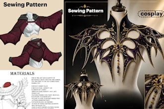 create custom cosplay sewing patterns, clothes, foam armor and props