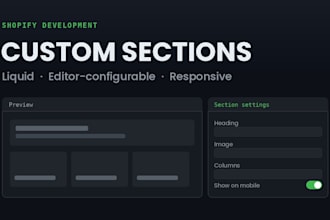 customize your shopify theme and build custom liquid sections