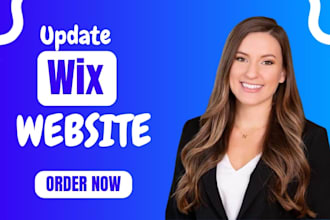 redesign wix website, update wix website, edit or build wix website