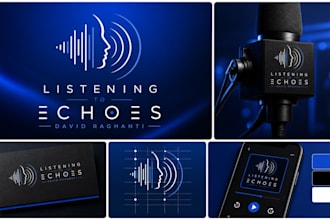 design a professional podcast logo and podcast brand identity