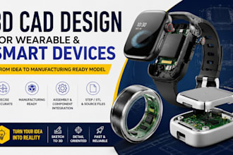 design a 3d cad model for your wearable or smart device