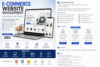 build a modern responsive e commerce website for your business