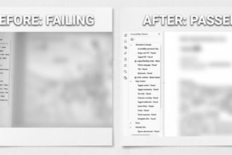 manually test the PDF, and fix all accessibility issues