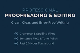 proofread and edit your text professionally