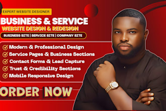design a business website, service website, company website, business web design