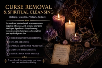 perform a personalized curse removal and spiritual cleansing