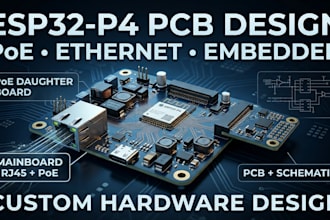 design esp32 p4 mainboard, poe pcb, ethernet and embedded hardware