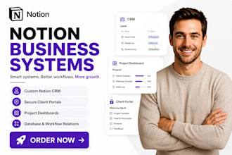 build notion workspace notion crm, notion template, notion client portal
