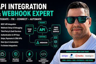 integrate or fix rest apis webhooks and third party services