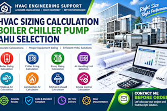hvac sizing calculation boiler chiller pump ahu selection