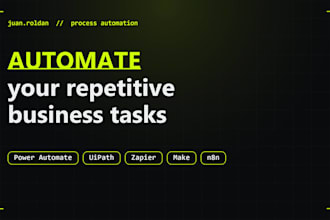automate your bussines processes with power automate, uipath or zapier