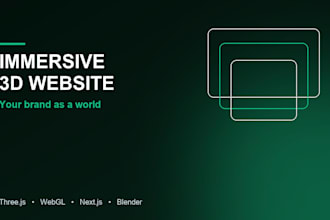 build an immersive three js website or 3d web experience