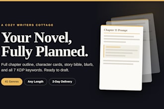 build your complete ooak custom story kit novel outline, bible and prompts