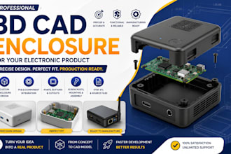 design a 3d cad enclosure for your electronic product
