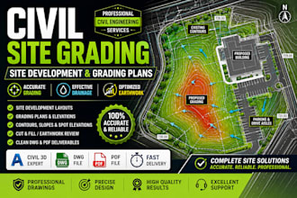 create civil site development and site grading plans