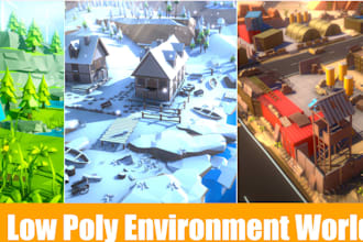 ue5 level environment design, unity terrain, stylized or low poly game map art
