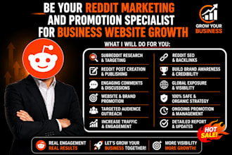 be your reddit marketing and promotion specialists for business website growth