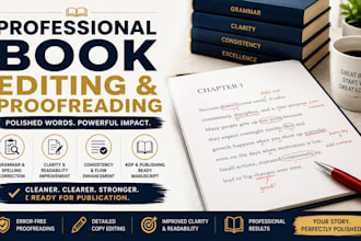 professionally edit and proofread your book or ebook