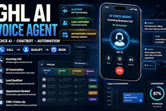 build gohighlevel ai voice agent, ai chatbot, ghl voice ai, ai automation setup
