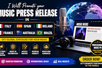 promote your music press release in italy spain ireland france australia brazil