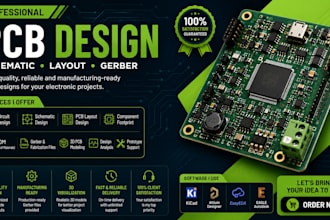 design custom pcb, circuit board, schematic and pcb layout