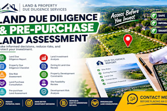 do land due diligence report and pre purchase land assessment