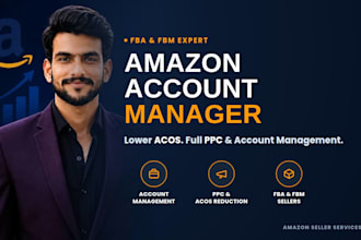 be your amazon fba fbm account manager and reduce acos with ppc