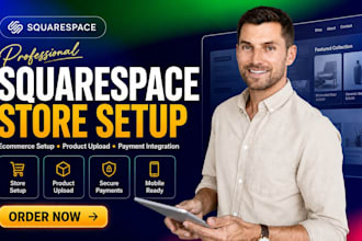 setup squarespace ecommerce online store and products