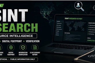 conduct professional osint research and online investigation