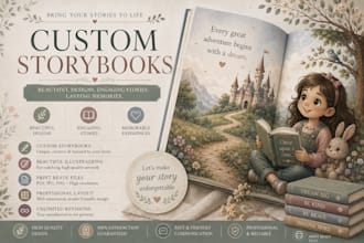 design a beautiful and engaging storybook for you