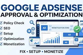 setup google adsense, fix rejection issues and optimize your website