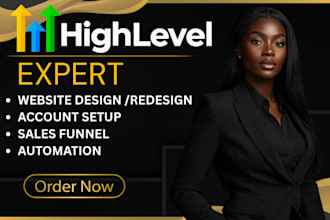 design a professional gohighlevel website and funnel